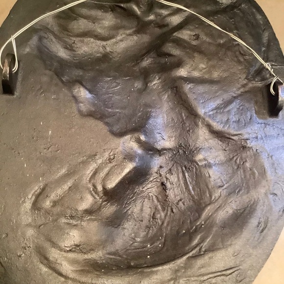 Vintage Bradley Hubbard Cast Iron Relief Woman Art Nouveau Plaque Copper Finish - Picture 4 of 6